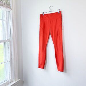 Athleta Contender Tight Laser Cut  Neon Orange Small Leggings